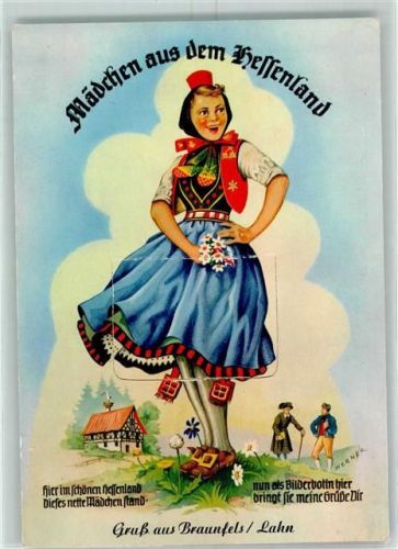 Braunfels Mädchen aus dem Hessenland Tracht