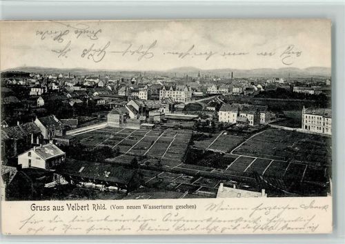 Velbert 1904 Gesamtansicht vom neuen Wasserturm aus gesehen
