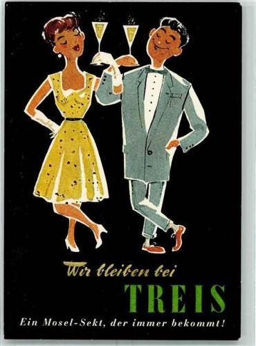 Merl Werbung Treis Mosel-Sekt Sektkellerei Otto Treis