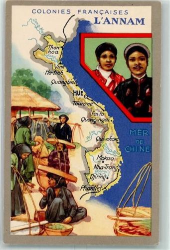 Colonies Francaises Volkstypen Marktszene Chinesisches Meer