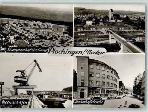 Plochingen Bahnhofstraße Neckarhafen Luftaufnahme Stumpenhofsiedlung