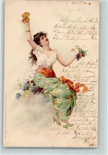 1903 Ströfer Verlag Serie Jahreszeiten Herbst AK