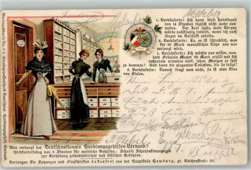 1902 DeutschnationaleHandlungsgehilfen-Verband Werbepostkarte Nr 8