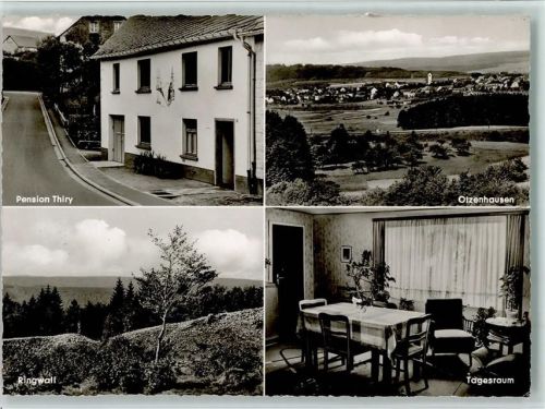 Otzenhausen 1964 Pension Thiry mit Innenansicht, Freibad , sehr gute Erhaltung AK