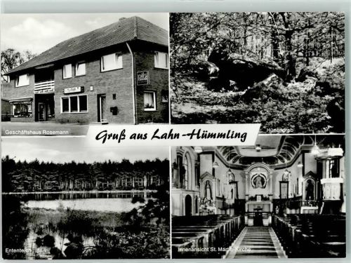 Hümmling Geschäftshaus Rosemann Hünengrab Ententeich Innenansicht St. Martin-Kirche
