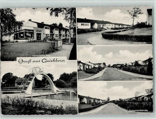 Quickborn Harksheider Weg Kleiststraße Schillerstraße Eichendorffstraße Freibad Rutsche Quickborn