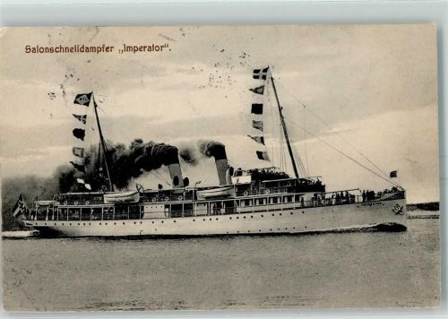 Salondampfer Imperator Schiffspost Dänemark-Dresden 1936