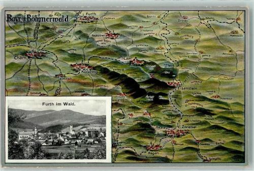 Furth Landkarte Bayr. Böhmerwald