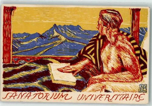 Bern Sanatorium Universitaire Hilfswerk der Schweiz Hochschulen sign. Edm Bille