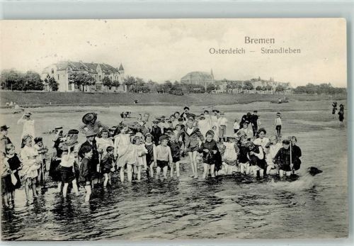 Bremen 1905 Osterdeich Strandleben Kinder