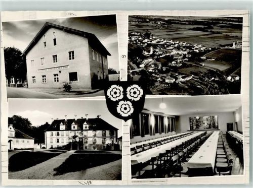 Winhöring Gasthaus-Metzgerei Rhenbacher Hof Speisesaal Fliegeraufnahme