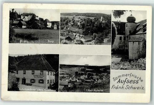 Aufseß Burg Burghof Gasthaus zur Post
