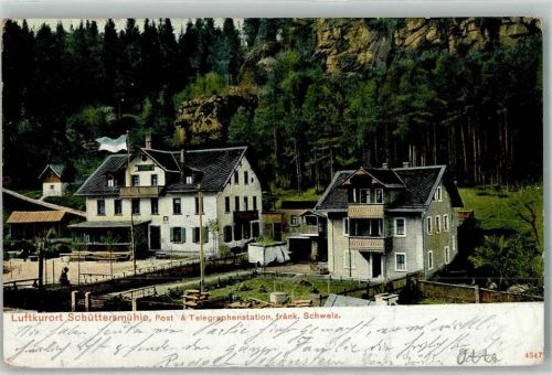 Schüttersmühle 1903 Post u. Telegraphenstation