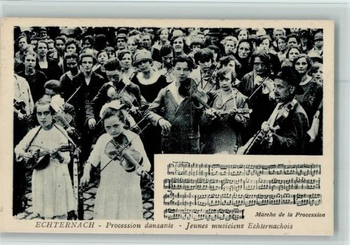 1931 Pocession dansante - Jeunes musiciens Echternachois AK