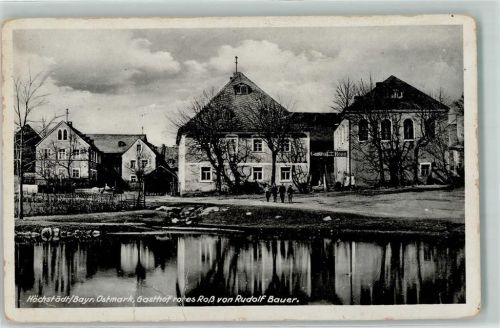 95186 W8671 Höchstädt , Oberfr Gebrauchsspuren Gasthaus rotes Roß