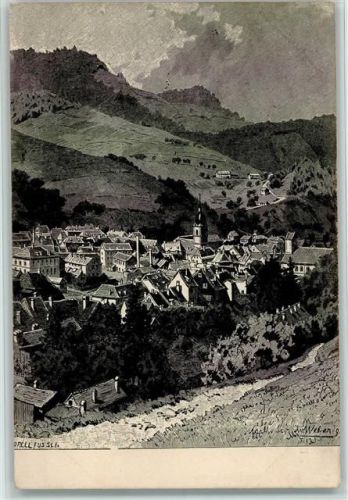 Sainte-Marie-aux-Mines Teilansicht AK