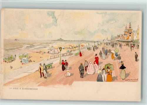 Blankenberghe 1898 La Digue , gute Erhaltung AK