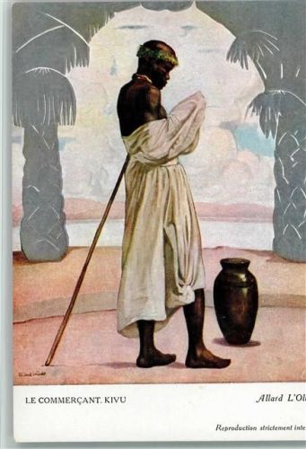 Paris Exposition Coloniale 1931 , Volkstypen : Commercant Kivu, sehr gute Erhaltung AK