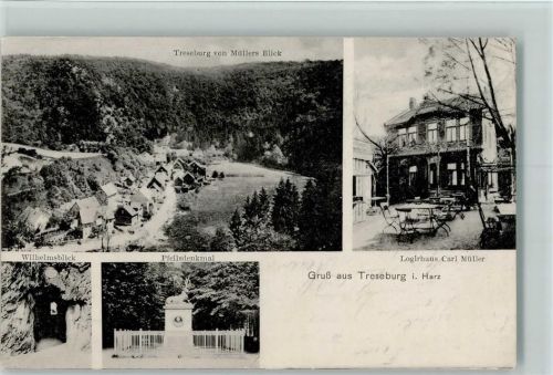 Treseburg Pfeilsdenkmal, Logirhaus Carl Müller, AK