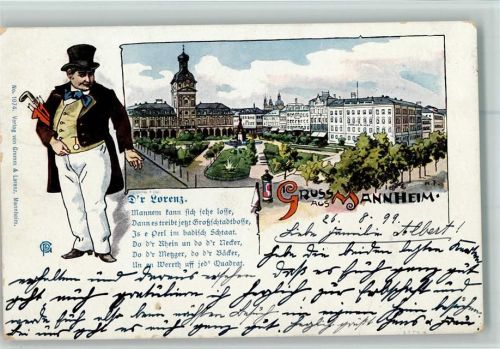 Mannheim Der Lorenz Schirm Rathaus Litfaßsäule Sign Fuchs