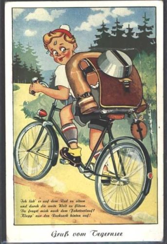 Tegernsee Radfahrer Rucksack