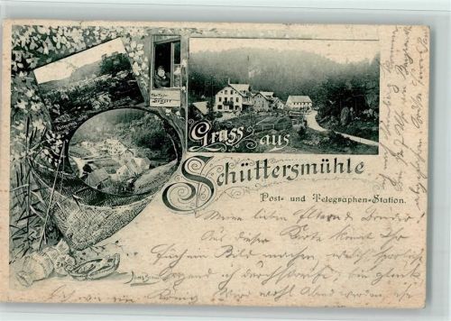 Schüttersmühle 1899 Gruss aus - sign Hans Braun