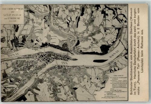 Passau Vogelschau Passau und Umgebung