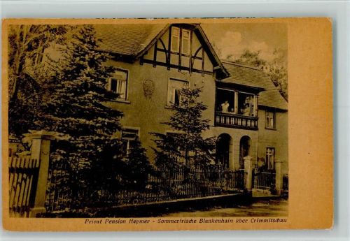 Blankenhain 1938 Privat Pension Heymer AK