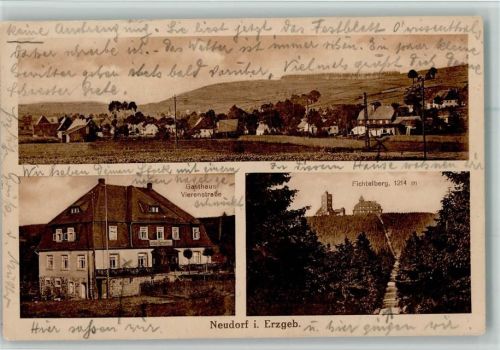Neudorf Gesamtansicht Gasthaus Vierenstraße Fichtelberg