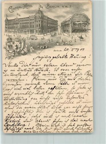 Berlin Mitte 1901 Central-Hotel
