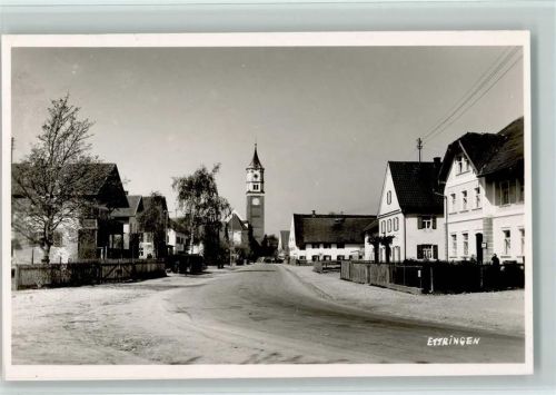 Ettringen 1955 Stgraßenpartie mit Kirche AK