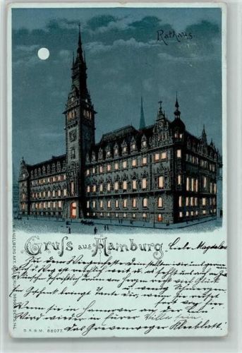 Hamburg 36903 Dess 14L Gruss aus Rathaus AK
