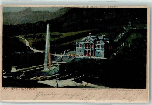 Ettal 1900 Künstlerkarte Nr. 1441 Schloß Linderhof
