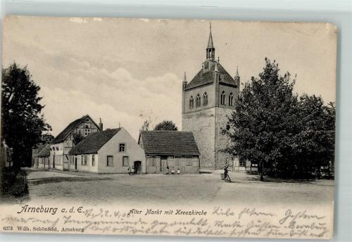 Arneburg 1906 Alter Markt mit Kreuzkirche