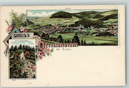Suhl 1898 Gruss aus - Lithographie , Ottilienstein , Gebr. Metz 3213 AK
