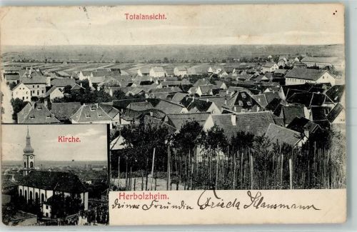 Herbolzheim 1909 Kirche