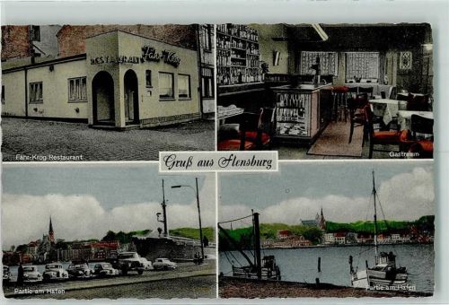 Flensburg Fähr-Krog Restaurant Partie am Hafen
