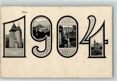 Sion 1903 Neujahr 1904 AK