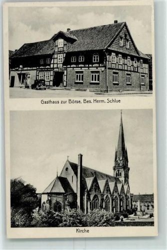 Klein Rhüden Gasthaus Zur Börse Bes. Herm. Schlue Kirche