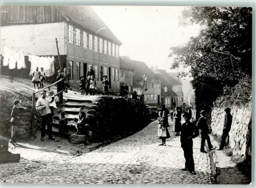 Flensburg Alte Norderholweg Heute Glücksburger Straße Richtung Hafermarkt Ort handschriftlich