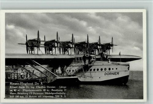 Riesen Flugboot Do X an der Anlegestelle