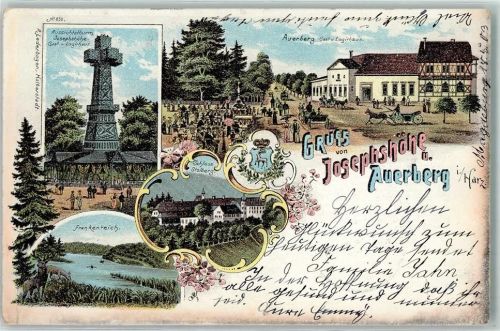 Stolberg 1903 Aussichtsturm auf der Josephshöhe Frankenteich Schloss Stolberg Auerberg Gasthaus A. Maigatter