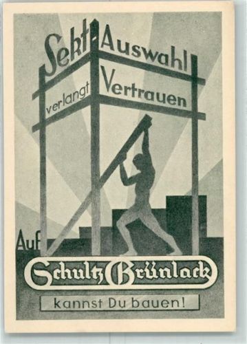 Rüdesheim Werbung Sektkellerei Schultz Grünlack