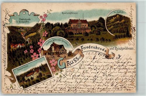 Friedrichroda 1904 Klostermühle Inselberg Gothaisches Gasthaus Rinhardsbrunn