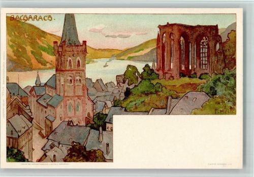 Bacharach Velten Künstlerkarte 135 AK sign F. Hein Top Erhaltung