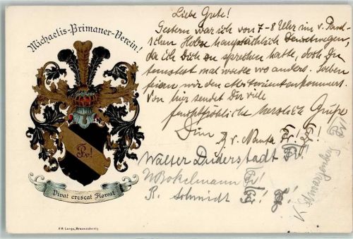 Braunschweig 1913 Michaelis Primaner Verein AK