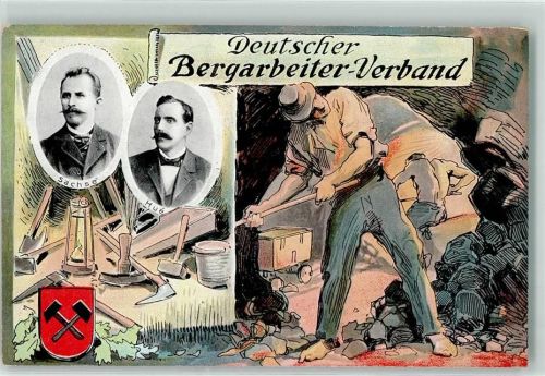 Deutscher Bergarbeiter Verband Politik Bergbau - Portraits von Sachse und Hue