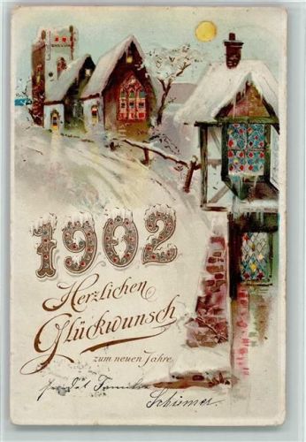 1902 Neujahr 1902 HGL Hagelberg AK