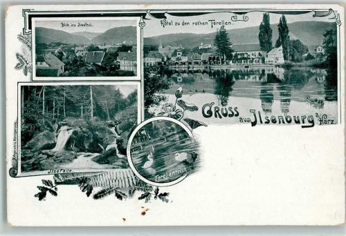 Ilsenburg Ilsethal Ilsefälle Hotel zu den rothen Forellen Forellenteich