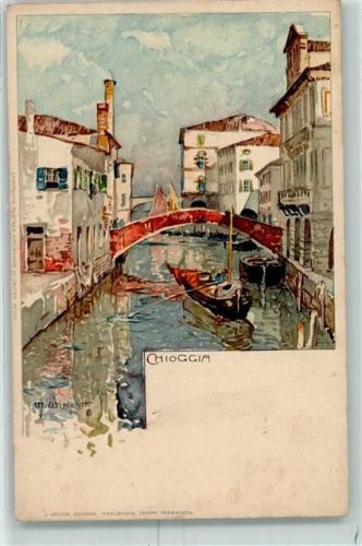 Chioggia Kanal Boot sign M. Wielandt